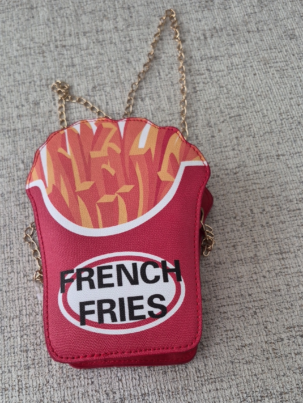 Novelty French Fries Crossbody Bag - Red